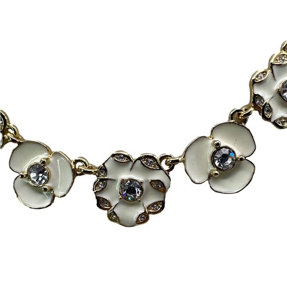 KATE SPADE New York Cream Enamel Flower Necklace - Picture 3 of 4